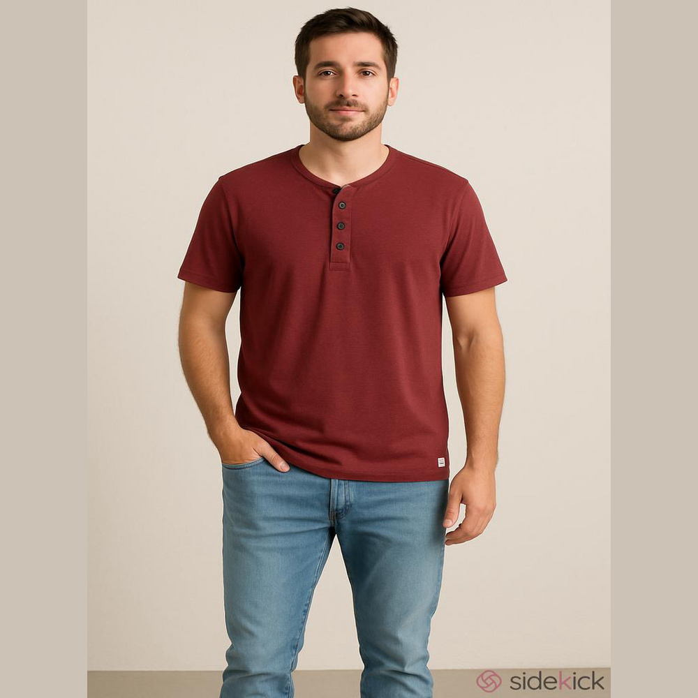 AMERICAN EAGLE Mens Henley Flex Tshirt